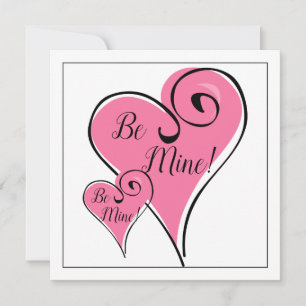 Cartes Pour Fêtes Annuelles Saint-Valentin Soyez mes coeurs et Verse Whimsical
