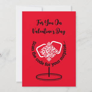 Cartes Pour Fêtes Annuelles Saint Valentin Surprise personnalisé QR Code