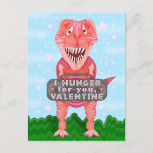 Cartes Pour Fêtes Annuelles Saint Valentin T-Rex Dinosaur Cute Kids Classe