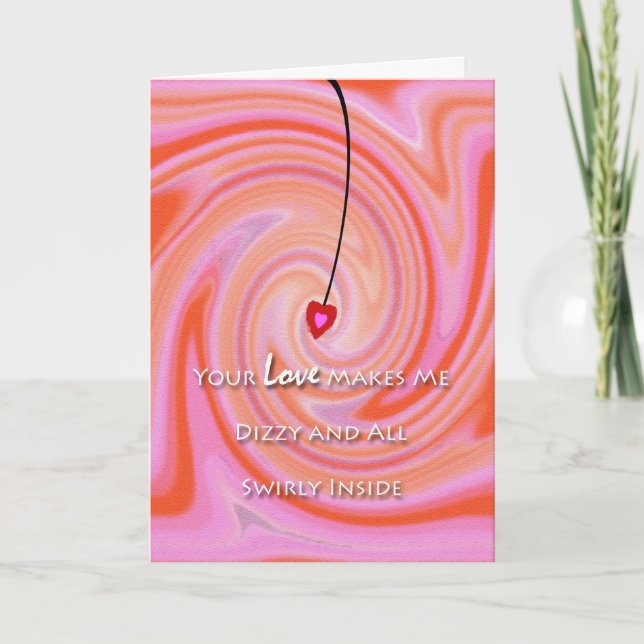 Cartes Pour Fêtes Annuelles Saint Valentin Tourbillonnant Dizzy Love (Devant)