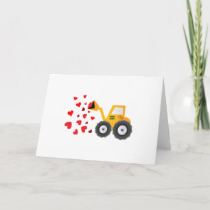 Cartes Pour Fêtes Annuelles Saint Valentin Tracteur Coeurs Cadeaux Enfants Gar