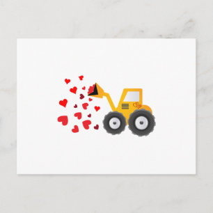 Cartes Pour Fêtes Annuelles Saint Valentin Tracteur Coeurs Cadeaux Enfants Gar