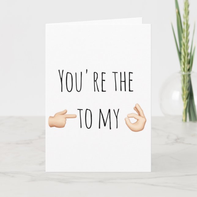Cartes Pour Fêtes Annuelles Saint Valentin, tu es le (Devant)