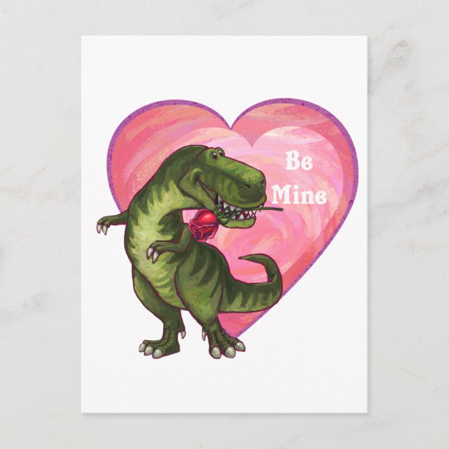 Cartes Pour Fêtes Annuelles Saint Valentin Tyrannosaurus (Devant)