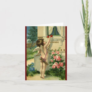 Cartes Pour Fêtes Annuelles Saint Valentin victorienne vintage, Angel Hearts
