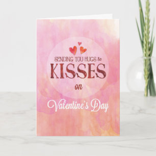 Cartes Pour Fêtes Annuelles Saint-Valentin vous envoyant des étreintes et des