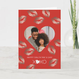 Cartes Pour Fêtes Annuelles Saint Valentin XOXO Couple Heart Photo personnalis