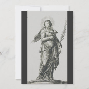 Cartes Pour Fêtes Annuelles Sainte Agathe de Sicile Grâce Volcanique Art