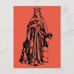 Cartes Pour Fêtes Annuelles Sainte-Barbe la Grande Martyre Art Graphique Sacré