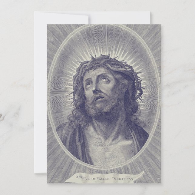 Cartes Pour Fêtes Annuelles Sainte Face de Jésus (Devant)