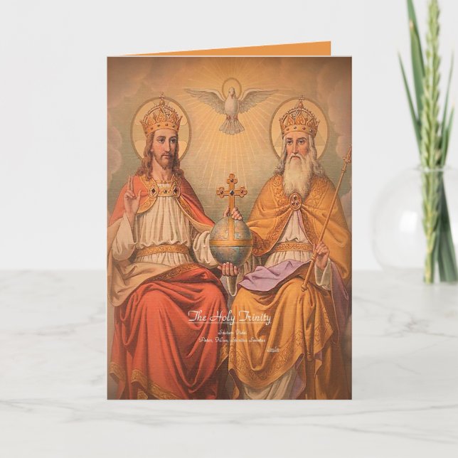 Cartes Pour Fêtes Annuelles Sainte Trinité avec prière (Devant)