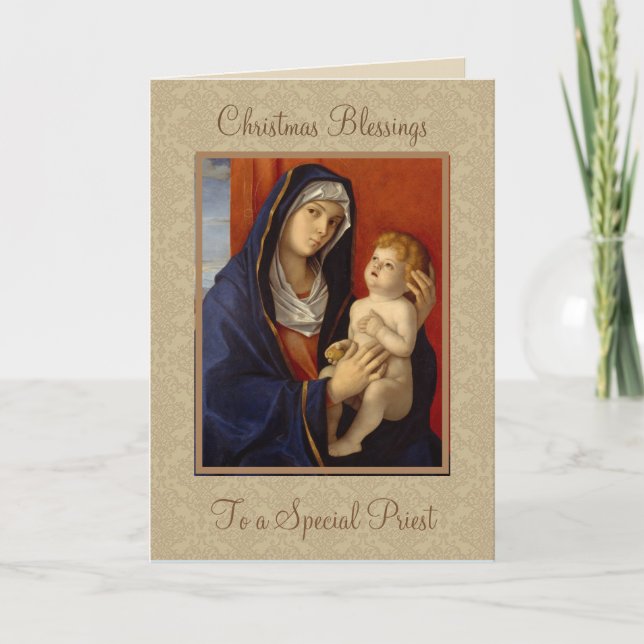 Cartes Pour Fêtes Annuelles Sainte Vierge Marie Christ Enfant (Devant)