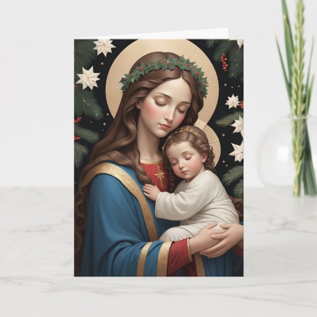 Cartes Pour Fêtes Annuelles Sainte Vierge Marie Traditionnelle Catholique (Devant)