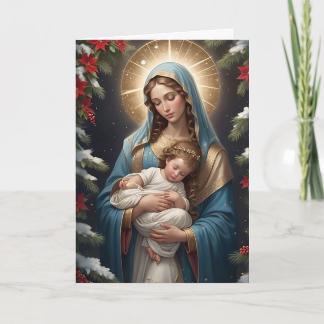 Cartes Pour Fêtes Annuelles Sainte Vierge Marie Traditionnelle Catholique (Devant)