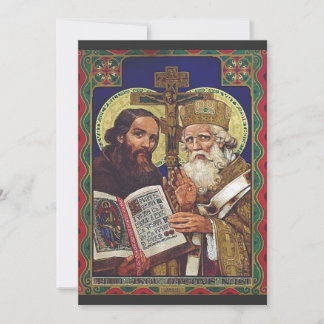 Cartes Pour Fêtes Annuelles Saints Cyrille et Méthode Patrons de l'Europe