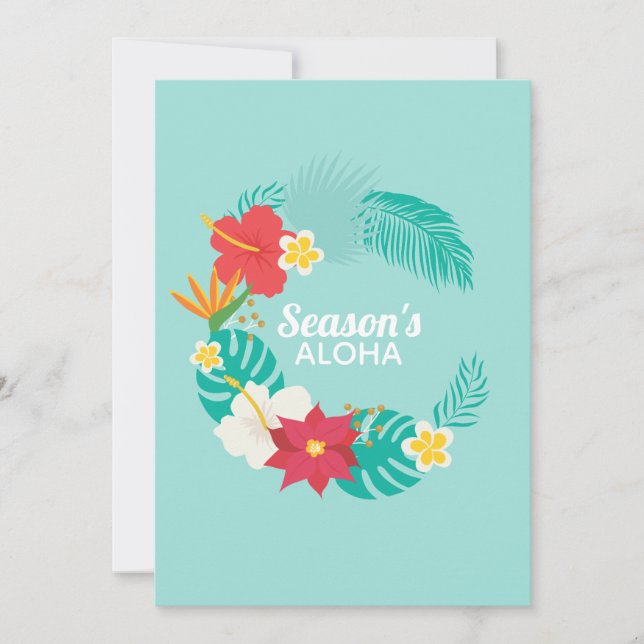 Cartes Pour Fêtes Annuelles Saison Aloha Hawaiian (Devant)
