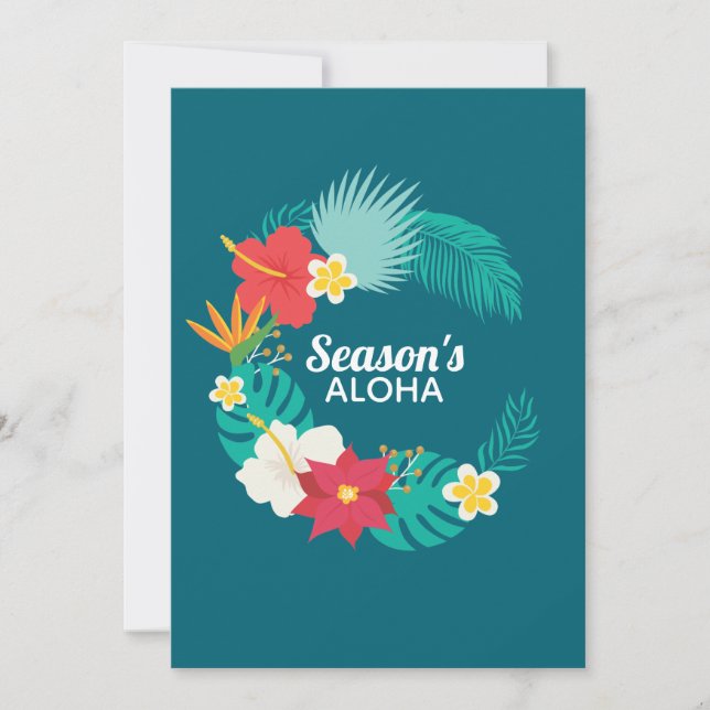 Cartes Pour Fêtes Annuelles Saison Aloha Hawaiian (Devant)