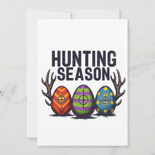 Cartes Pour Fêtes Annuelles Saison de chasse Pâques Chasse aux œufs Drôle 