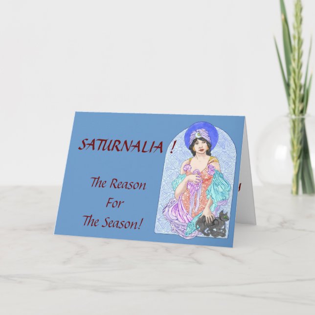 Cartes Pour Fêtes Annuelles Saison de saturnales (Devant)