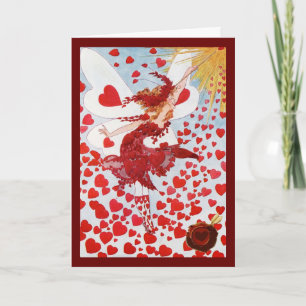 CARTES POUR FÊTES ANNUELLES SAISON DE VALENTINE AVEC BAIGNOIRE, SCEAU DE CIRE 