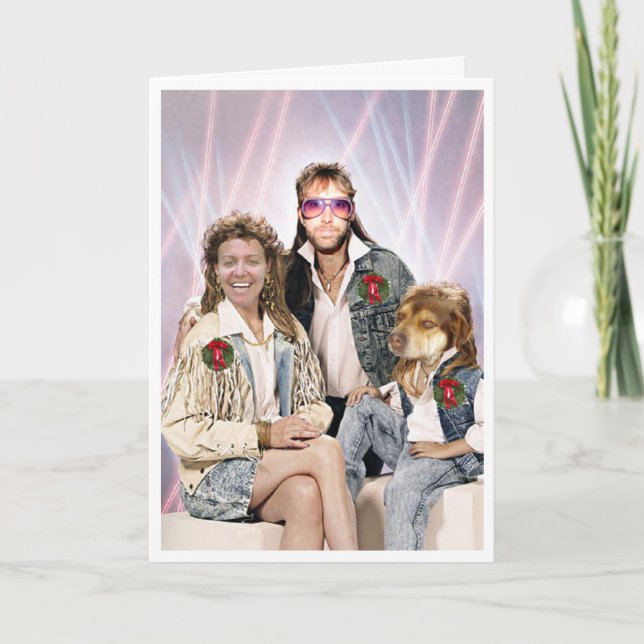 Cartes Pour Fêtes Annuelles saison des vacances de Noël 80s (Devant)