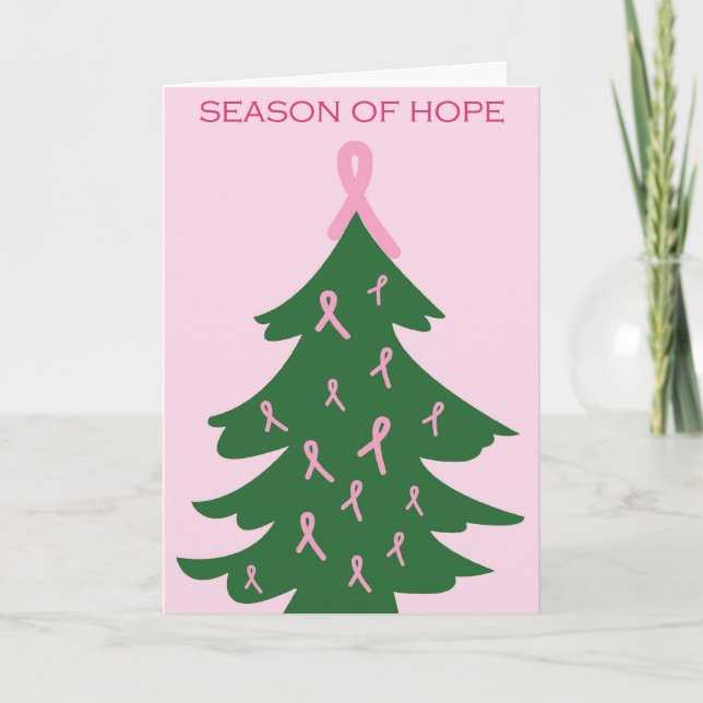 Cartes Pour Fêtes Annuelles Saison d'espoir - recherche sur cancer du sein de (Devant)