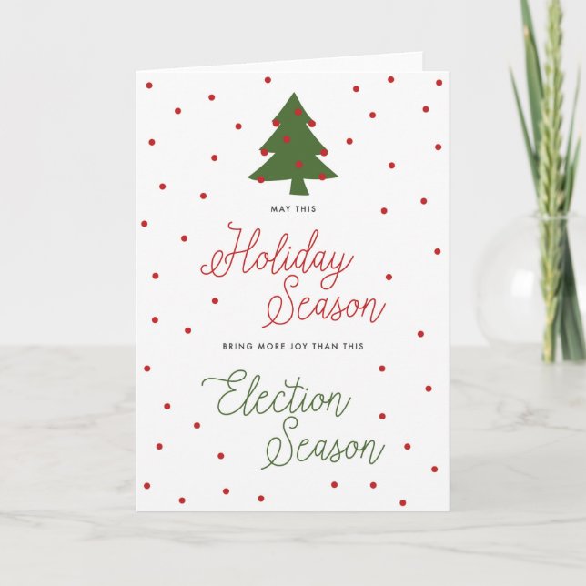 Cartes Pour Fêtes Annuelles Saison électorale de Noël drôle (Devant)