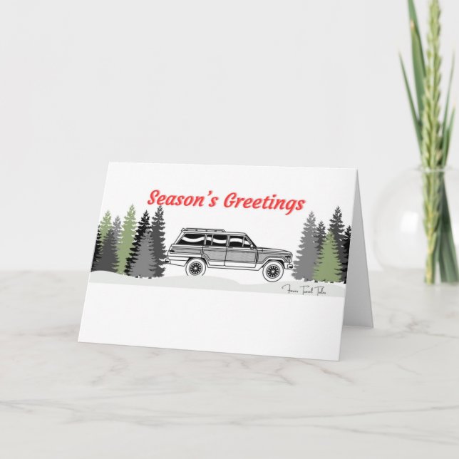 Cartes Pour Fêtes Annuelles Saison Grand Wagon's Greeting Christmas (Devant)