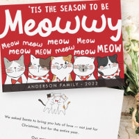 Saison pour être Meowww drôle Chats mignons chanta