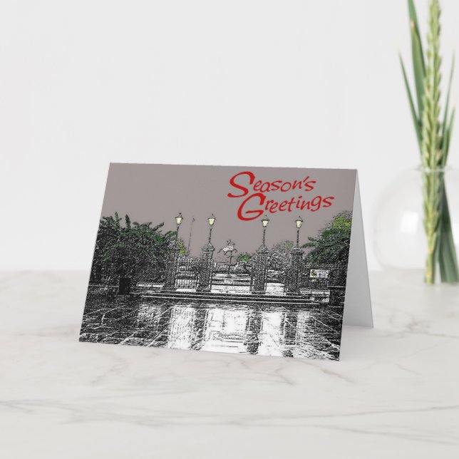 Cartes Pour Fêtes Annuelles Saisons de salutations de Jackson Square Trois (Devant)
