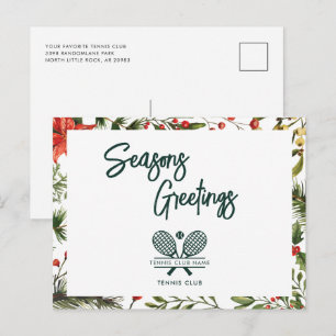 Cartes Pour Fêtes Annuelles Saisons du club de tennis botanique de Noël