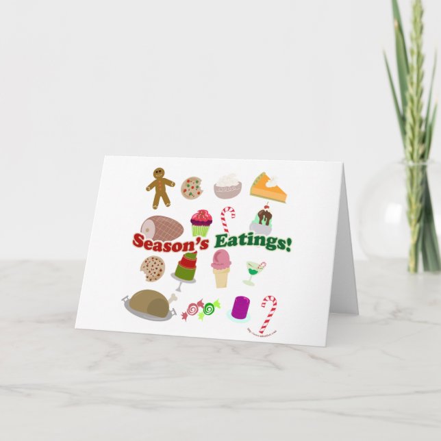 Cartes Pour Fêtes Annuelles Saisons Manges (Devant)