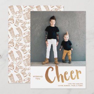 Cartes Pour Fêtes Annuelles Saler Sweat Motif Christmas Photo Gold