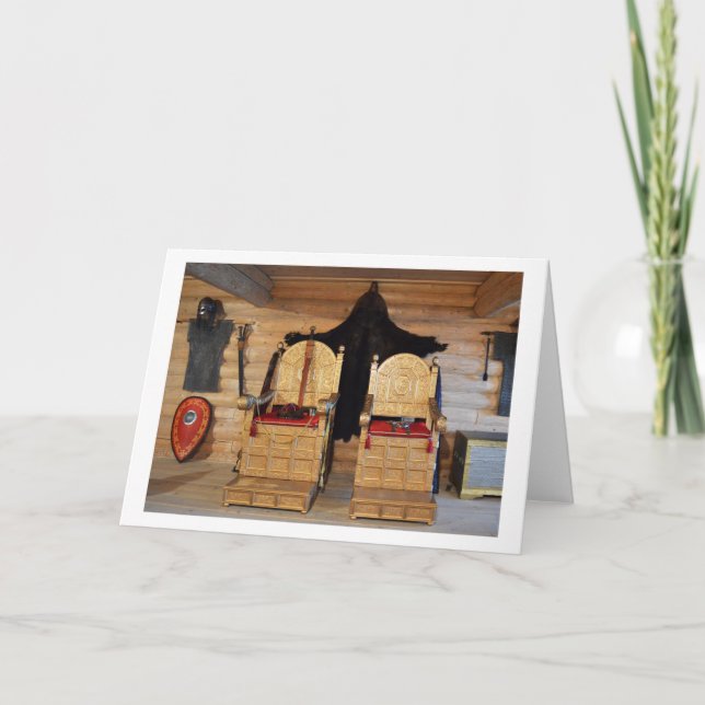 Cartes Pour Fêtes Annuelles Salle du trône viking (Devant)