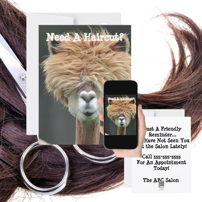 Cartes Pour Fêtes Annuelles Salon Personnalisé Funny Llama (Créateur téléchargé)