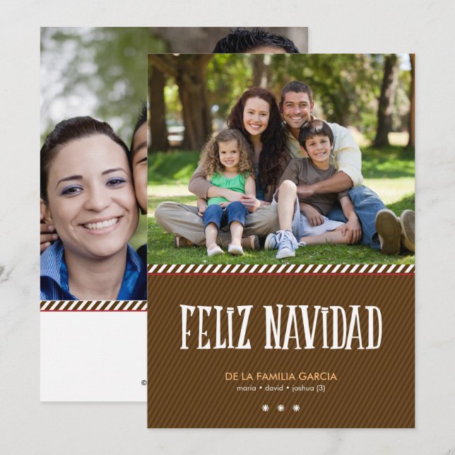 Cartes Pour Fêtes Annuelles Saludo militar de la Navidad de Brown (Devant / Derrière)