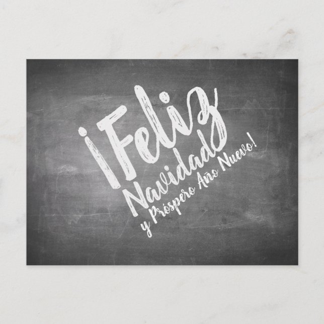 Cartes Pour Fêtes Annuelles Saludos De Navidad en La Pizarra (Devant)