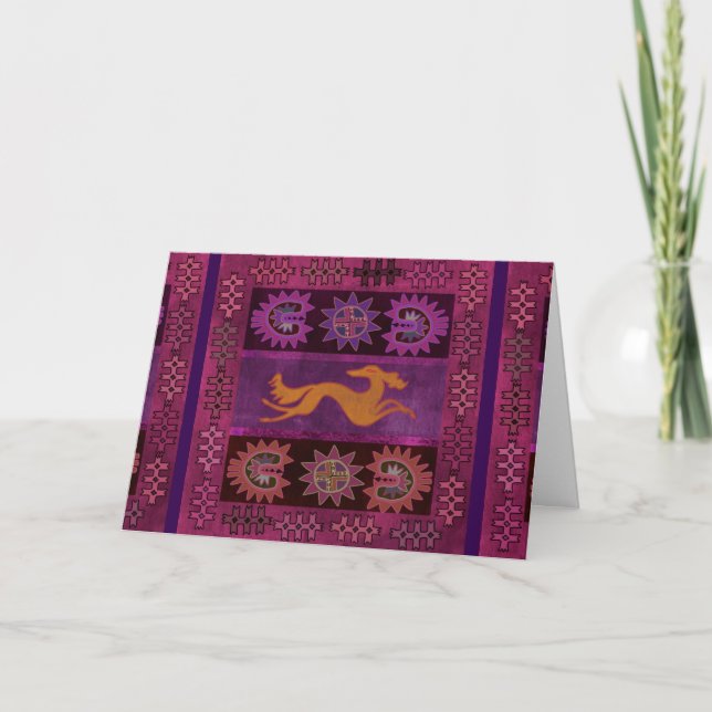 Cartes Pour Fêtes Annuelles Saluki Pazyryk (Devant)