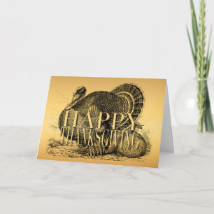 Cartes Pour Fêtes Annuelles Salutation au Bon thanksgiving de la Turquie vinta