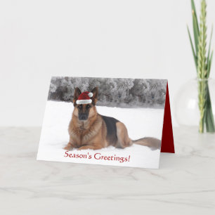 Cartes Pour Fêtes Annuelles Salutation berger allemand