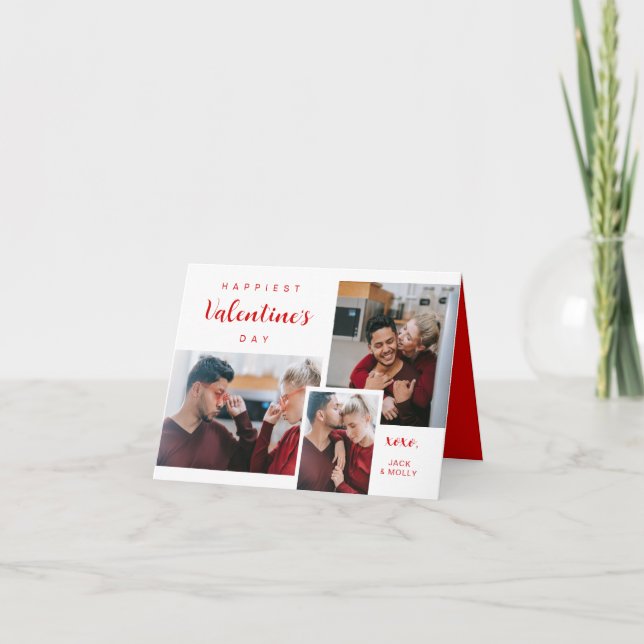 Cartes Pour Fêtes Annuelles Salutation classique de Saint-Valentin avec photo (Devant)