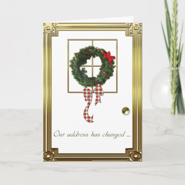 Cartes Pour Fêtes Annuelles Salutation d'adresse de Noël (Devant)