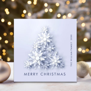 Cartes Pour Fêtes Annuelles Salutation d'arbre de Noël minimaliste 3D
