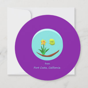 Cartes Pour Fêtes Annuelles Salutation de jonquille de côte de port, CA