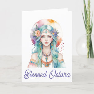 Cartes Pour Fêtes Annuelles Salutation de l'équinoxe du printemps Bienheureux