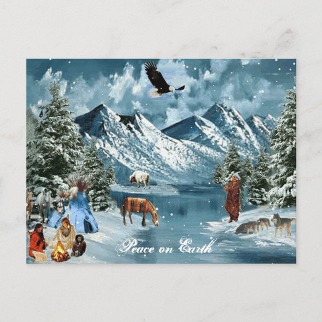 Cartes Pour Fêtes Annuelles Salutation de Noël (Devant)
