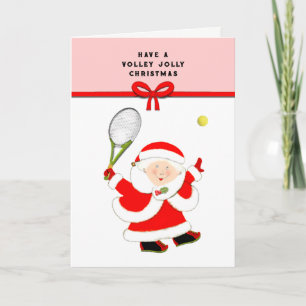 Cartes Pour Fêtes Annuelles Salutation de Noël de tennis