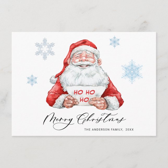 Cartes Pour Fêtes Annuelles Salutation de Noël du Père Noël drôle (Devant)