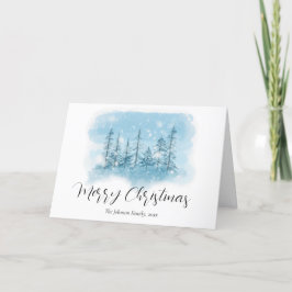 Cartes Pour Fêtes Annuelles Salutation de Noël hivernale neige