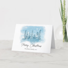 Cartes Pour Fêtes Annuelles Salutation de Noël hivernale neige